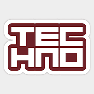 techno logo Sticker